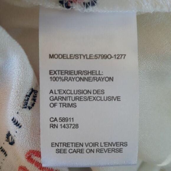 Rayon Pastel Aztec Embroidered Sleeveless Tied Scoop Tunic Tank White Sz S - Picture 8 of 10